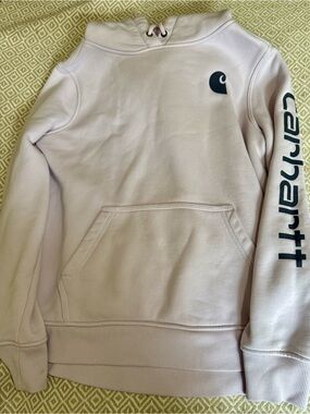 Carhartt Light Lavender Hoodie with Sleeve Logo light lavendar